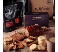 Wilfreds Welsh Coffee Gift Set - Luxury Hamper with Gower Coffee, Bara Brith Loaf, Welsh Cakes & Shortbread - Gifts for Men & Women (Plain Sleeves)
