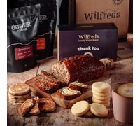 Wilfreds Welsh Coffee Gift Set - Luxury Hamper with Gower Coffee, Bara Brith Loaf, Welsh Cakes & Shortbread - Gifts for Men & Women (Thank You Sleeves)