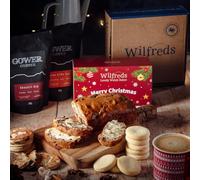 Wilfreds Welsh Coffee Gift Set - Luxury Hamper with Gower Coffee, Bara Brith Loaf, Welsh Cakes & Shortbread - Gifts for Men & Women (Merry Christmas)