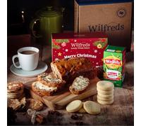 Wilfreds Welsh Gift Tea Hamper - Bara Brith Fruit Cake, Welsh Cakes, Shortbread & Tea - Afternoon Tea Hamper, Birthday Gifts, Thank You & New Home Gift (Merry Christmas)