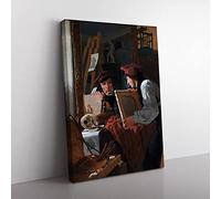 Wilhelm Bendz A Young Artist Classic Painting Canvas Wall Art Print Ready to Hang, Framed Picture for Living Room Bedroom Home Office Décor, 76x50 cm (30x20 Inch)
