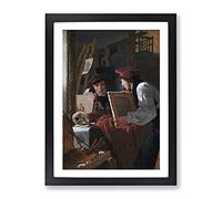 Wilhelm Bendz A Young Artist Classic Painting Framed Print | A3 Black Framed Wall Art | Ready to Hang | Classic Historical Picture | Living Room Bedroom Lounge Office