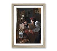 Wilhelm Bendz A Young Artist Classic Painting Framed Wall Art Print, Ready to Hang Picture for Living Room Bedroom Home Office Décor, Oak A2 (64 x 46 cm)