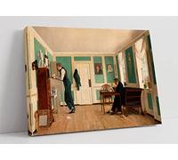 Wilhelm Bendz Interior From A Maliegade - Canvas Wall Art Picture Print - 30 inch wide x 20 inch high (Frame Depth 30mm)