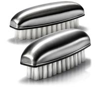 Wilhelm Sell® 2 hand wash brushes stainless steel odor neutralizer with cleaning bristles nail brush removes odors hands nails durable kitchen household workshop