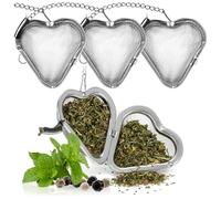 Wilhelm Sell® 4X Tea Strainer Made of Stainless Steel, Tea Infuser in Heart