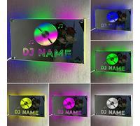 WILINNI Personalised Dj Light Custom Light Up Name Mirror Fun Headset Neon Sign Gift For Her/Him Christmas Birthday (style 6)
