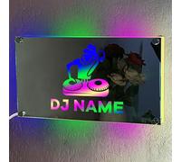WILINNI Personalised Dj Light Custom Light Up Name Mirror Fun Headset Neon Sign Gift For Her/Him Christmas Birthday (style 10)