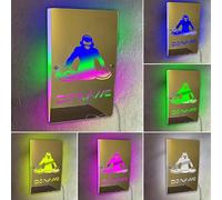 WILINNI Personalised Dj Mirror Custom Light Up Name Mirror Fun Headset Neon Sign Gift For Her/Him Christmas Birthday (style 14)