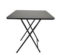 Wilitto 1 Pcs 23.62 Inch Square Foldable Table，Heavy Duty, Square, Strong Load Bearing，Industrial Snack Tables for Eating at Couch，Home office Study Computer Desk Home Improvement Black