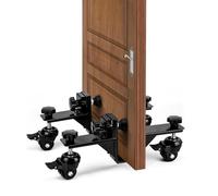 Wilitto 2 PCS Heavy Door Installation Dolly,2025 Upgrade Saker Door Panel Installation Kit Door Panel Transport Trolley with Casters,Thickness Adjustable Door Panel Installation Kit Black