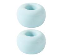Wilitto 2 Pcs Toothbrush Holders Ring Block, Japanese Style Toothbrush Stand Base Bathroom Countertops Toothbrush Holder Stand Toothbrush Caddy Tooth Brush Body Base Stander Blue