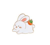 Wilitto Anti-Rust Brooch Bag Badge Stainless Exquisite Vintage Cartoon Rabbit Pin Women's Wear-Resistant Collar Hat Scarf C