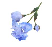Wilitto Artificial Iris Flowers Fake Decoration Branch with Stem Green Leaves Home Wedding Party Faux Flower Floral Arrangement for Indoor Outdoor Photo Blue