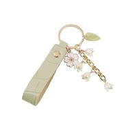 Wilitto Bag Phone Keychain Magnolia Flower Floral Pendant Metal with Design Durable Rust-resistant Decoration for Bags Phones B