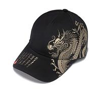 Wilitto Baseball Hat Japanese Buckle Retro Couple Models Animal Pattern Bucket Hat for Holiday Black