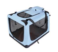 Wilitto Collapsible Dog Crate,37x25x25 Travel Dog Crate Folding Pet Crate with Breathable Mesh Door Window, Portable Indoor Outdoor Travel Collapsible Pet Cage,Dog Cat Kennel with Zipper Pocket Light