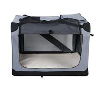 Wilitto Collapsible Dog Crate,37x25x25 Travel Dog Crate Folding Pet Crate with Breathable Mesh Door Window, Portable Indoor Outdoor Travel Collapsible Pet Cage,Dog Cat Kennel with Zipper Pocket Black
