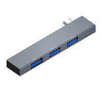 Wilitto Computer Hub, USB Hub USB Splitter Adapter, Multi USB Port Expander, USB Expander for Laptop, Stable Output 5.0Gbps Data Transfer with Indicator Light Type-C to USB Splitter Hub Grey