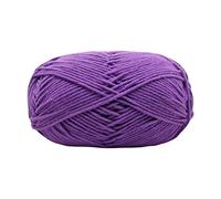 Wilitto Crochet Knitted Yarn 4Ply Milk Cotton Crochet Knitted Yarn Skin-affinity for Home Dark Purple
