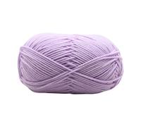 Wilitto Crochet Knitted Yarn 4Ply Milk Cotton Crochet Knitted Yarn Skin-affinity for Home Light Purple
