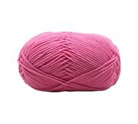 Wilitto Crochet Knitted Yarn 4Ply Milk Cotton Crochet Knitted Yarn Skin-affinity for Home Rose Red