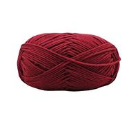 Wilitto Crochet Knitted Yarn 4Ply Milk Cotton Crochet Knitted Yarn Skin-affinity for Home Wine Red