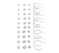 Wilitto Cubic Zirconia Jewelry Natural Urban Earrings Minimalist Faux Pearl Zircon Stud Elegant Lightweight Glamour 1 Silver