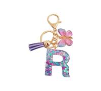 Wilitto Decorative Keychain Wallet Accessory Sure Here's A Product Title for Pendant Described Exquisite Butterfly Initial Letter R