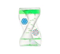 Wilitto Desktop Bubbler Timer Stress Relief Colorful Liquid Motion Rotary Wheels Oil Dropping Hourglass Fidget Toy Home Office Decoration Fun Gift for Kids Green