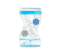 Wilitto Desktop Bubbler Timer Stress Relief Colorful Liquid Motion Rotary Wheels Oil Dropping Hourglass Fidget Toy Home Office Decoration Fun Gift for Kids Blue