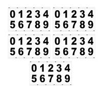 Wilitto Door Decoration Number Sticker Uv-resistant Stickers 5 Sheets Reflective Mailbox 2/3/4-inch Waterproof Die-cut Self Adhesive Vinyl Decal for Modern Black 3Inch