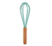 Wilitto Egg Beater,4 Pcs Silicone Whisk Wooden Handle Comfortable Grip Scratch-resistant Silicone Wrapped Egg Beater Kitchen Whisks for Cooking For Home Blending, Whisking, Beating, Stirring Green