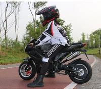 Wilitto Gas Dirt Pit Bike 49cc 2-Stroke, Off-Road Motocross Bike, Gas Pocket Pit Trail Mini Motorcycle Bike Pocket Motorbike with Front Rear Disc Brakes, Racing Max Speed 40KM/H (Black 4-stroke)