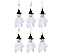 Wilitto Halloween Hanging Ghosts Halloween Ghost Hanging Decoration Small Flying Ghosts Tree Ornament Rustic White Cloth Ghost for Haunted House Yard Trees Decor for Yard Patio Garden Tree Outside