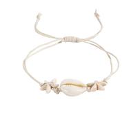 Wilitto Handmade Beach Jewelry Women's Shell Bracelet with Starfish Pendant Bohemian Style Beach Jewelry A