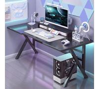 Wilitto K Shaped Gaming Table, Ergonomic PC Laptop Workstation Desk for Home Office & Bedroom - 100x60cm