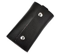 Wilitto Key Wallet with Button, 6 Individual Key Clips, Snap Closure keys Money Organizer Case, Faux Leather Car Key Chain Card Holder Wallet Pouch, ID Card Holder, Multifunctional Storage Accessor