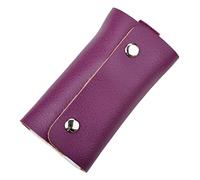 Wilitto Key Wallet with Button, 6 Individual Key Clips, Snap Closure keys Money Organizer Case, Faux Leather Car Key Chain Card Holder Wallet Pouch, ID Card Holder, Multifunctional Storage Accessor