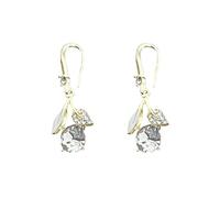 Wilitto Leaf Earrings Lightweight Alloy Rhinestone Drop for Women Girls Gold Jewelry Non-allergenic Dangle Dating Banquet Dance Golden