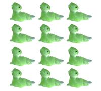 Wilitto Lizard Decor Set Decorative Statues 12pcs Mini Figurine Resin Tiny Cabrite Ornament Miniature Animal Statue Toy Fairy Garden Microlandscape Desktop Green