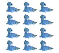 Wilitto Lizard Decor Set Decorative Statues 12pcs Mini Figurine Resin Tiny Cabrite Ornament Miniature Animal Statue Toy Fairy Garden Microlandscape Desktop Blue