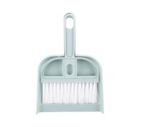 Wilitto Mini Cleaning Broom Brush And Dustpan Set, Table Top Small Broom and DustpanSweeping Set, Table Crumb Sweeper Broom for Desk, Countertop, Sofa, Key Board, Car, Hamster Pet Nest Blue
