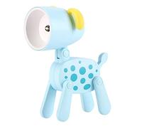 Wilitto Mini Dog Lamp Night Light, Foldable Battery Powered Deer LED Light, Small Kids Desk Lamp Night Lights, Portable Bedroom Bedside Dream Nightlight, Bed lamp Birthday Gifts Ideas for Teenager B