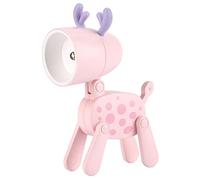 Wilitto Mini Dog Lamp Night Light, Foldable Battery Powered Deer LED Light, Small Kids Desk Lamp Night Lights, Portable Bedroom Bedside Dream Nightlight, Bed lamp Birthday Gifts Ideas for Teenager L