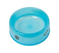 Wilitto Pet Food Water Feeder, Transparent Cartoon Cat Bowl, Large Capacity Single Bowl, Kitten Small Dog Food Feeder, Round Shape Food Dispenser for Indoor Cats & Small Dogs Sky Blue S