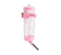 Wilitto Pet Water Fountain with Plastic Buckle Hamster Drinking Sure Here's A Product Title for Listing Bottle Scale No Drip Leak-proof Hanging Dispenser Pink 500ML