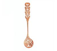 Wilitto Rust-proof Kitchen Utensils 304 Stainless Steel Spoon Vintage Hollow Handle Colorful Dessert Cake Soup Salad Coffee Ice Cream Scoop Utensil Cutlery Rose Gold B