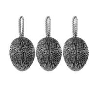 Wilitto Stainless Steel Sponges Scrubbers,2/3Pcs Cleaning Balls Stainless Steel Pot Scrubber with Hanging Loop Design Kitchen Household Cleaning Brush 3pcs