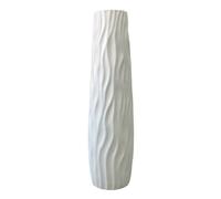 Wilitto Tall Floor Vase,Large Floor Vase Tall Decorative Vases Textured Shatterproof Floors Standing Vases for Home Living Room Study Decor White